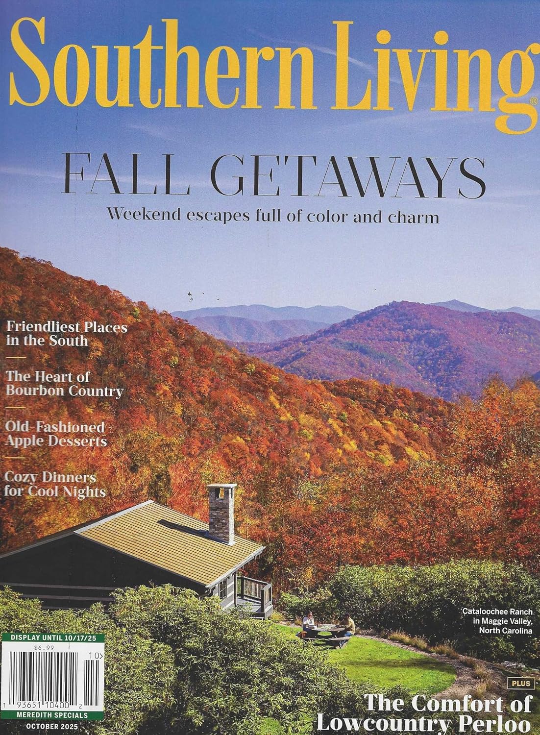 Southern Living Fall Getaways October 2025 cover